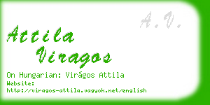 attila viragos business card
